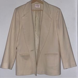 Pendleton 100% Virgin Wool Cream Blazer, Excellent Condition